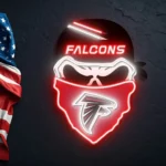 Atlanta Falcons Neon Sign Skull 1
