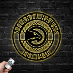 Atlanta Hawks Metal Sign Custom Nba 1