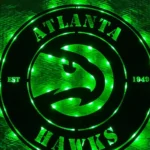 Atlanta Hawks Metal Sign Hawks Bird Crest 1