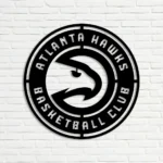 Atlanta Hawks Metal Sign Logo 1