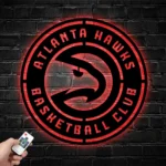 Atlanta Hawks Metal Sign Logo 1