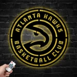 Atlanta Hawks Metal Sign Logo 1