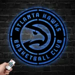 Atlanta Hawks Metal Sign Logo 1