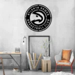 Atlanta Hawks Metal Sign Logo 1