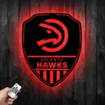 Atlanta Hawks Metal Sign Shield Shape 1