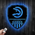 Atlanta Hawks Metal Sign Shield Shape 1