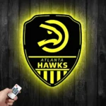 Atlanta Hawks Metal Sign Shield Shape 1