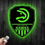 Atlanta Hawks Metal Sign Shield Shape 1