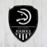 Atlanta Hawks Metal Sign Shield Shape 1