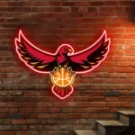 Atlanta Hawks Neon Sign Basketball Hawk 1