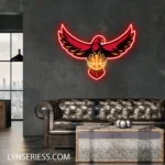 Atlanta Hawks Neon Sign Basketball Hawk 1