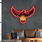 Atlanta Hawks Neon Sign Basketball Hawk 1