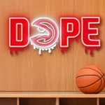 Atlanta Hawks Neon Sign Dripping Dope 1
