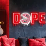 Atlanta Hawks Neon Sign Dripping Dope 1