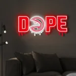 Atlanta Hawks Neon Sign Dripping Dope 1