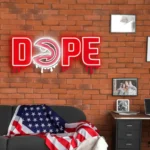 Atlanta Hawks Neon Sign Dripping Dope 1