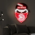 Atlanta Hawks Neon Sign Skull 1