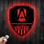 Atlanta United Metal Sign Fc Shield Shape 1