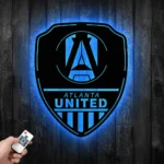 Atlanta United Metal Sign Fc Shield Shape 1