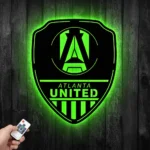 Atlanta United Metal Sign Fc Shield Shape 1