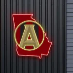 Atlanta United Neon Sign Fc Georgia State Map 1