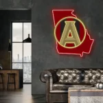 Atlanta United Neon Sign Fc Georgia State Map 1
