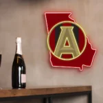 Atlanta United Neon Sign Fc Georgia State Map 1