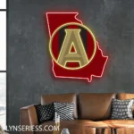 Atlanta United Neon Sign Fc Georgia State Map 1