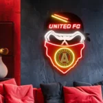 Atlanta United Neon Sign Fc Skull 1