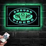 Auburn Tigers Metal Sign Tiger Face 1