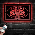 Auburn Tigers Metal Sign Tiger Face 1
