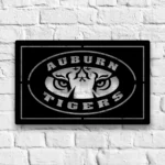 Auburn Tigers Metal Sign Tiger Face 1