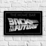 Back To The Future Metal Sign Bespoke Logo 1
