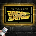 Back To The Future Metal Sign Bespoke Logo 1