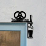 Ballantine Metal Sign Tap Handle 1