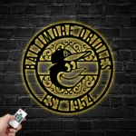 Baltimore Orioles Metal Sign Custom Mlb 1