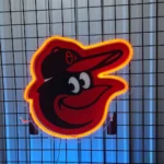 Baltimore Orioles Neon Sign Cartoon Bird Head 1