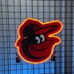 Baltimore Orioles Neon Sign Cartoon Bird Head 1