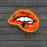 Baltimore Orioles Neon Sign Dripping Lips 1