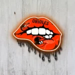 Baltimore Orioles Neon Sign Dripping Lips 1