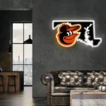 Baltimore Orioles Neon Sign Maryland State Map 1