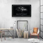 Baltimore Ravens Metal Sign Bud Light 1