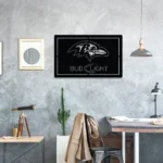 Baltimore Ravens Metal Sign Bud Light 1