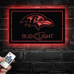 Baltimore Ravens Metal Sign Bud Light 1