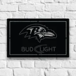 Baltimore Ravens Metal Sign Bud Light 1