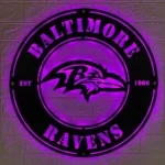 Baltimore Ravens Metal Sign Raven Mascot Icon 1