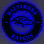 Baltimore Ravens Metal Sign Raven Mascot Icon 1