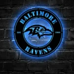 Baltimore Ravens Metal Sign Raven Mascot Icon 1
