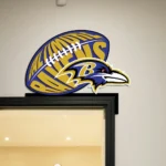 Baltimore Ravens Metal Sign Ravens Ball Crest 1