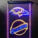 Baltimore Ravens Neon Sign Navy Moon Est 1996 1